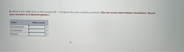 forecasters in the following table: Calculate the following for a portfollo manager