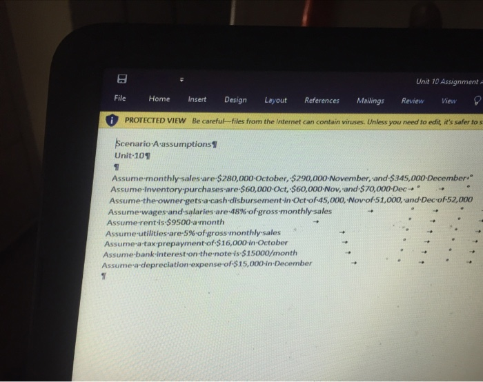  Unit 10 Assignment File Home Insert Design Layout References Mailings Review