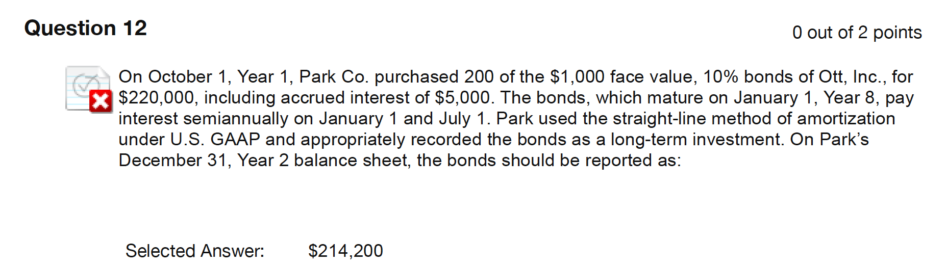 I selected the wrong answer on my test...what would have been the