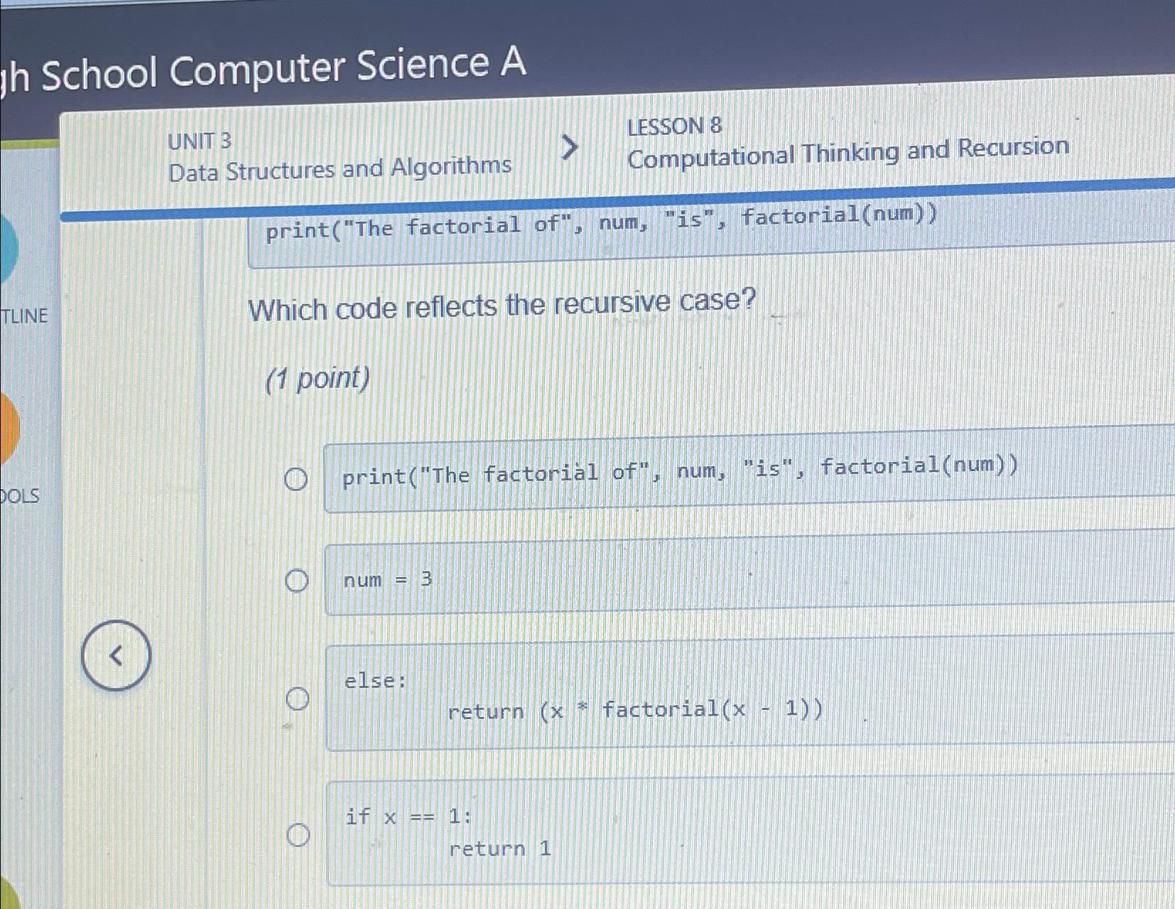  Ih School Computer Science A UNIT 3 Data Structures and Algorithms