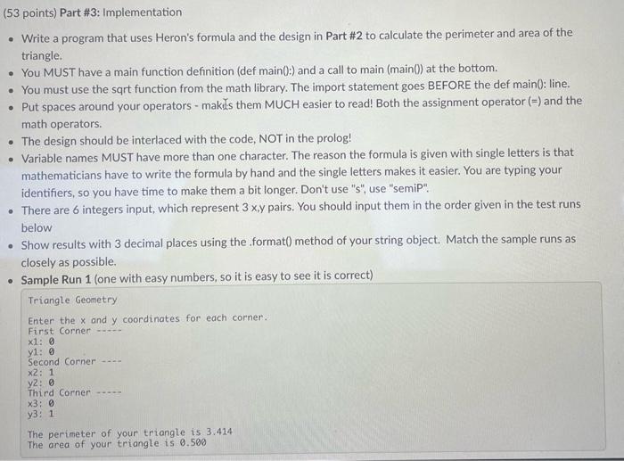 are specifed by x,y pairs, like (x1,y1) and (x2,y2). The distance between