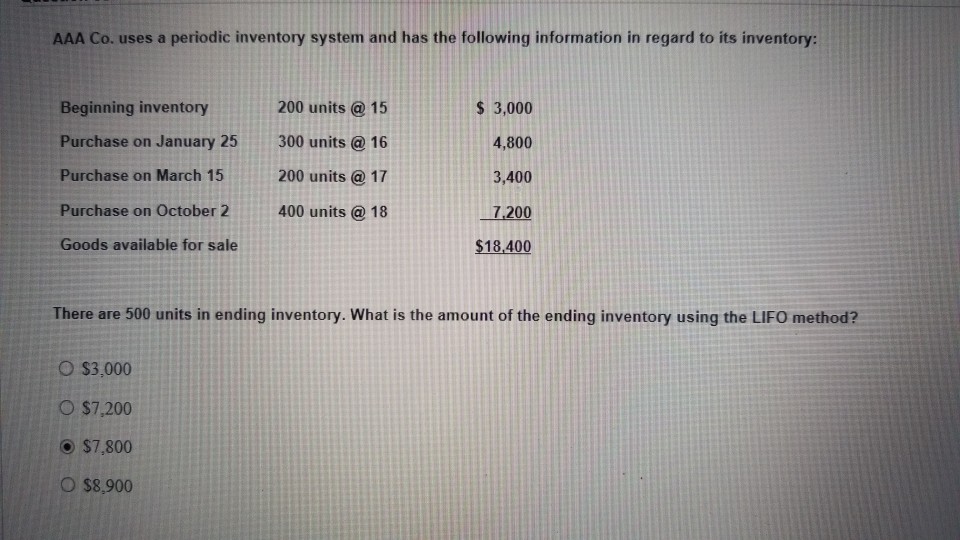 Are these correct? AAA Co. uses a periodic inventory system and has