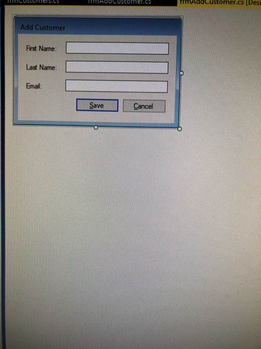 application that uses classes this exercise, you'll create a Customer Maintenance application
