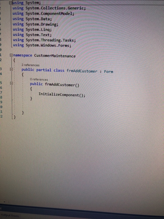 a file of customers. Note that the CustomerDB clas assumes that the
