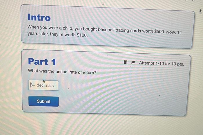 I need help solving this problem When you were a child, you