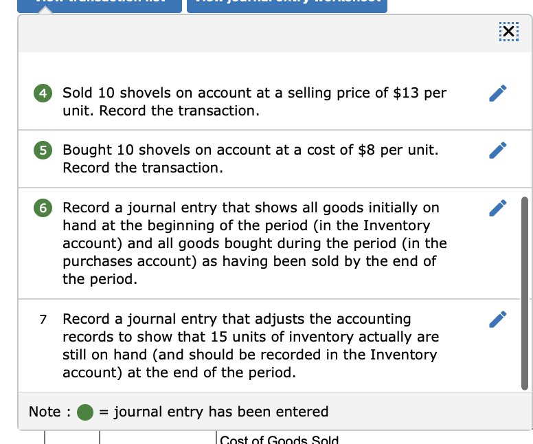 25 shovels, for a total cost of $200. The company had the