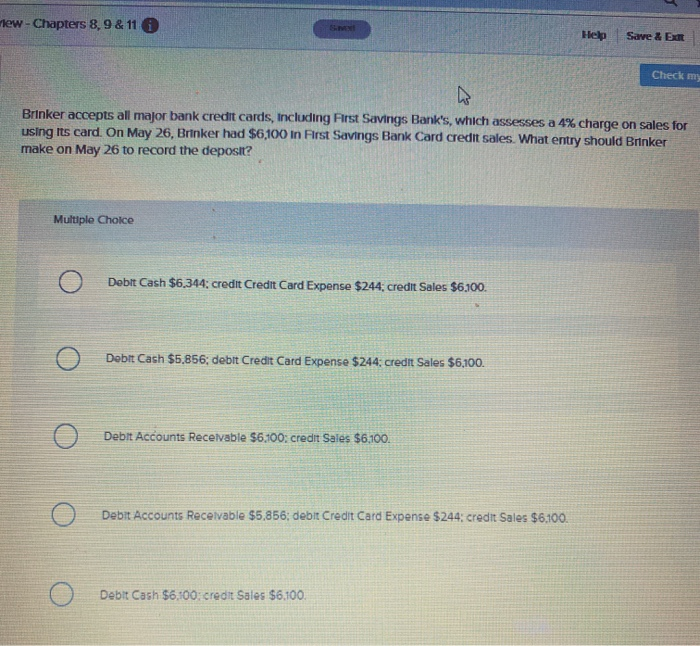  ew - Chapters 8,9 & 11 Help Save & EX Checkm