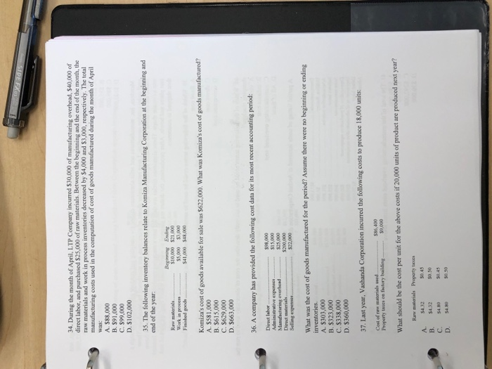 company equals beginning finished goods inventory + cost of goods manufactured -