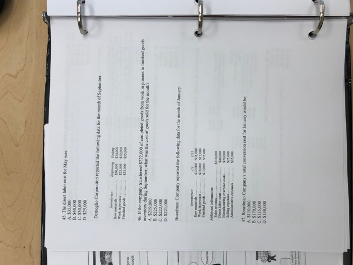 on a per unit basis. True False 6. All of the following