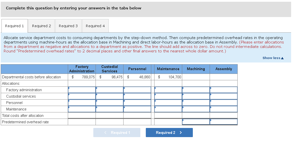 its various departments as follows for the coming year: Factory Administration Custodial