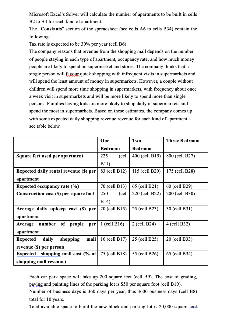 Write the Excel formula for each cell marked with "?" in column