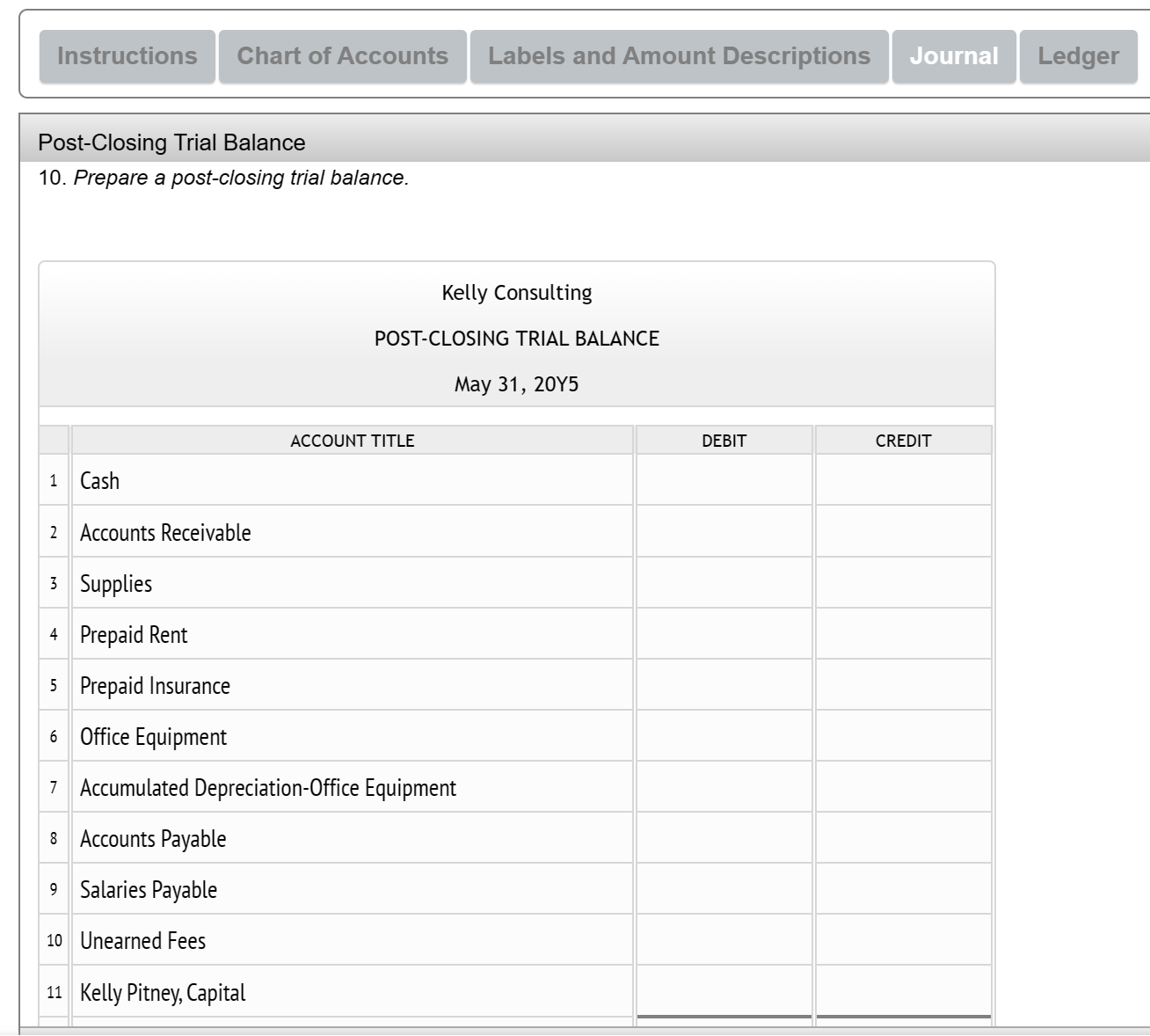 to prepare a balance sheet. If you didn't complete the end-of-period work