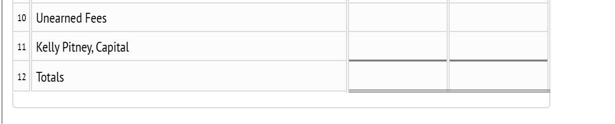 sheet in Part 1, use the ledger (the Excel spreadsheet) to prepare