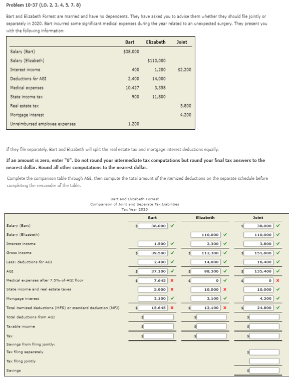  Bart Problem 10-37 (LO. 2, 3, 4, 5, 7, 8) Bart