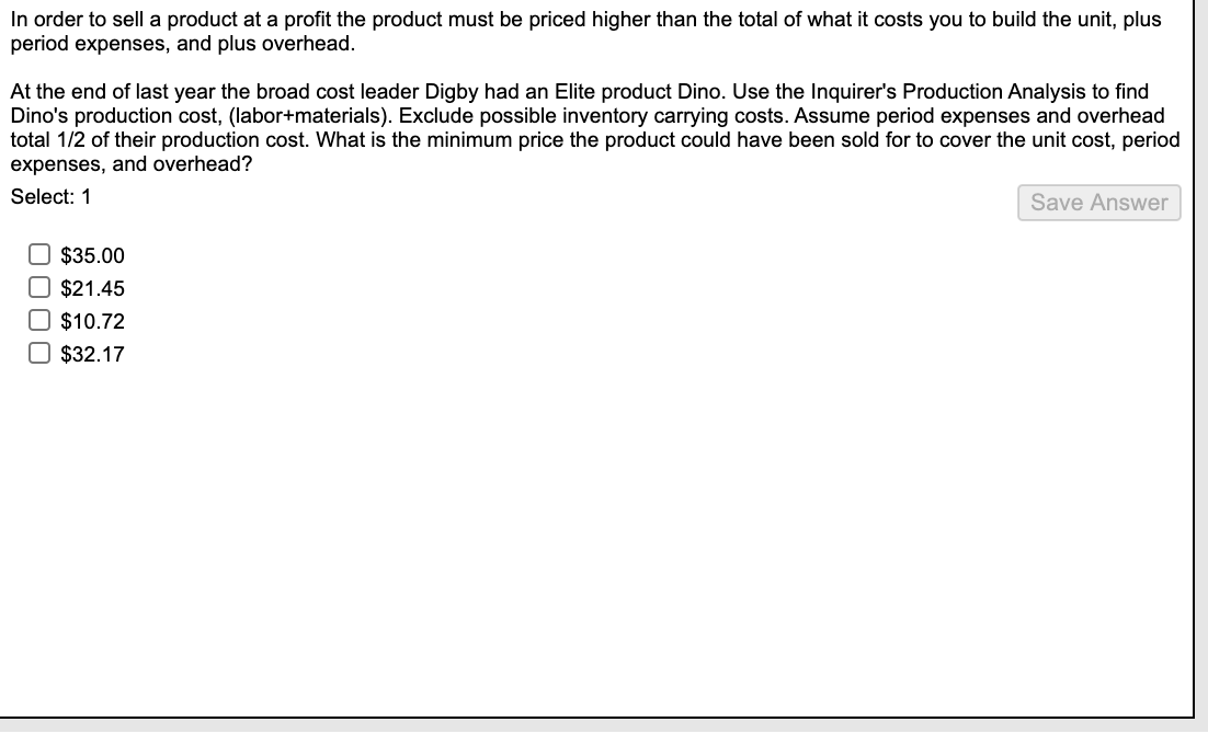 marginal analysis perspective, what is the inventory carry cost for Andrews if