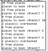 constructor initialising the constant number of places to n and the number