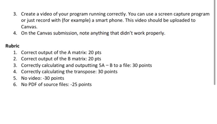 header comment block. 2. Please comment appropriately. This is particularly important if