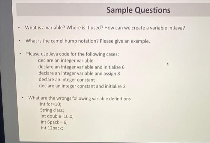  - What is a variable? Where is it used? How can