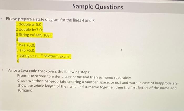 notation? Please give an example. - Please use Java code for the