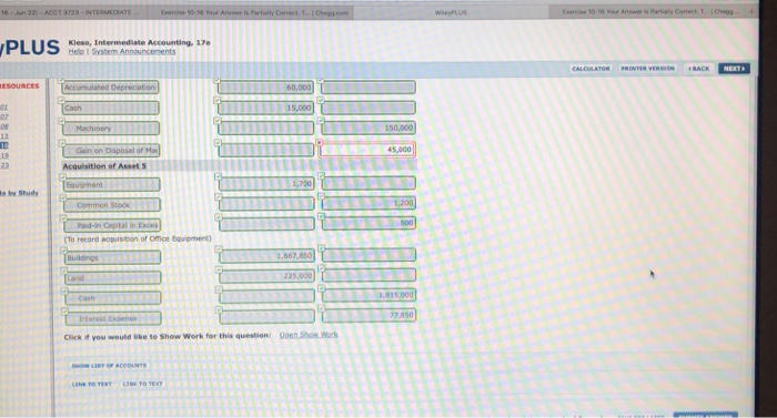 purchased the following assets and constructed a building as well. At was