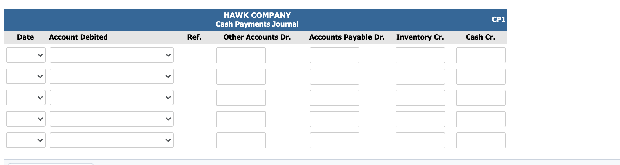 and others. Oct. 5 Purchased merchandise on account for $19,000 from Harrelson