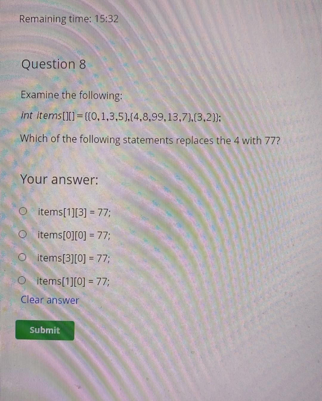 executed, if we see "batu" in the output, what is the selected