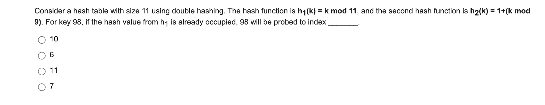 Data Structure, HELP PLEASE & just give me the final answer Consider