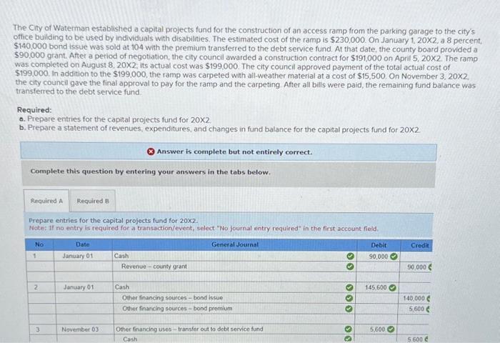  please get the correct answer for requirement B! specifically "Capital Outlay"
