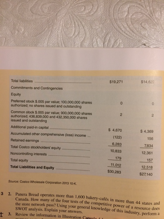 turnover ratio i. Average collection period Based on these ratios, did Costco's