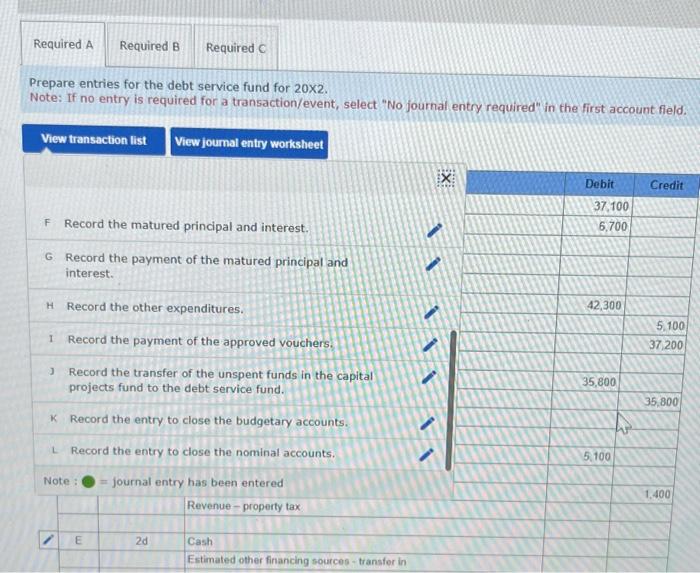 required for a transaction/event, select "No journal entry required" in the first