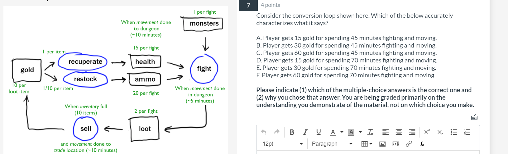 7 I per fight 4 points Consider the conversion loop shown