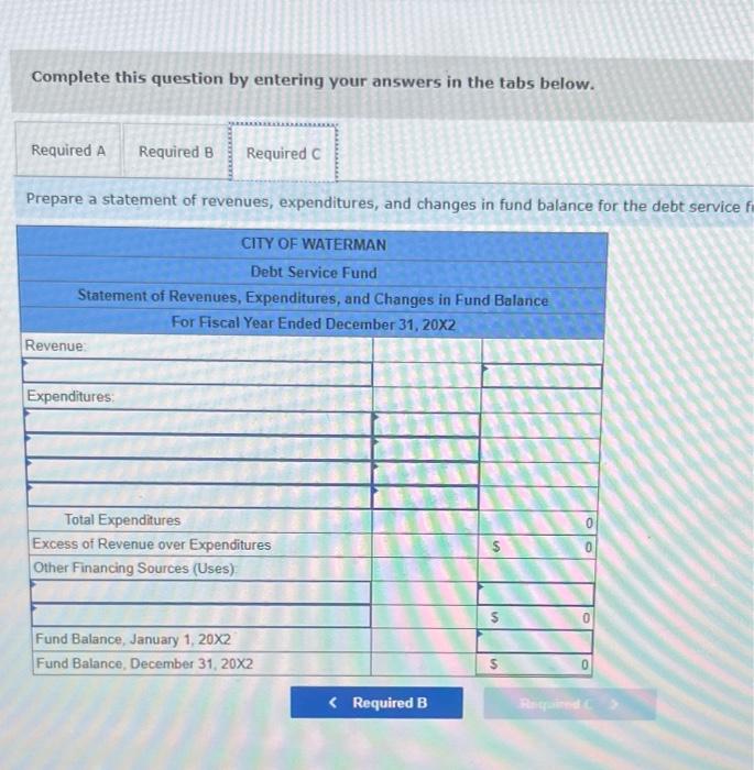 required" in the first account field. Complete this question by entering your