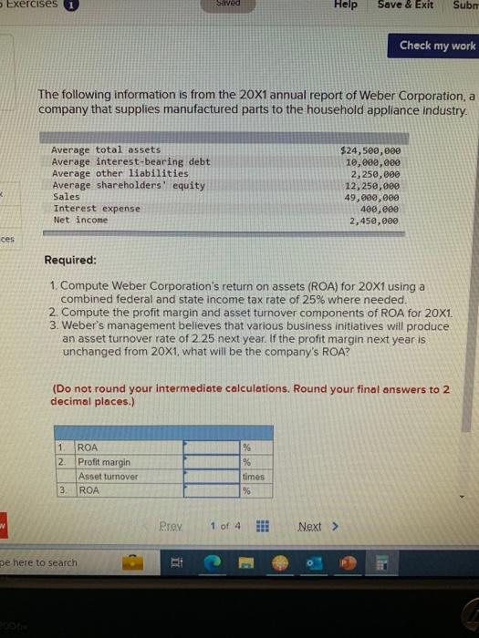  5 Exercises 1 3 w 2006x Average total assets Average interest-bearing