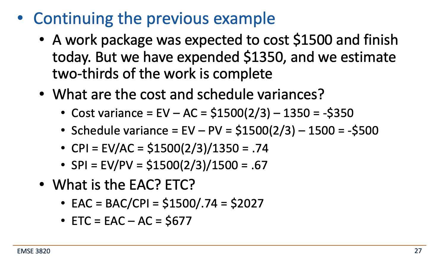 in slides 27 and 28, this time using the 0-100% rule (the
