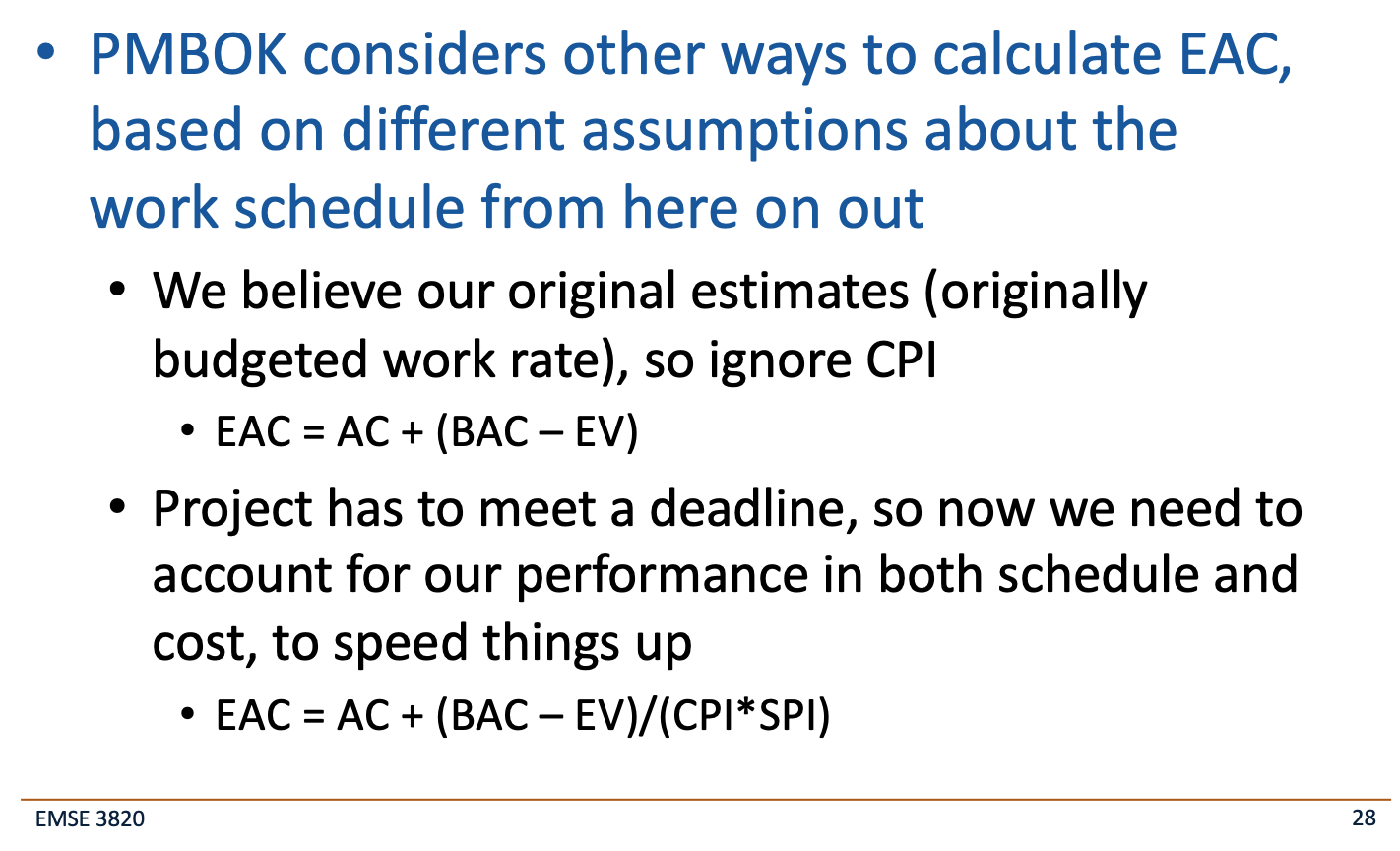 example used the 50-50% rule). Recall that the problem data was given