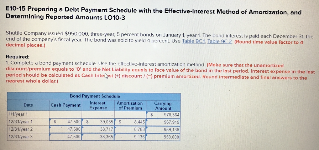  Please help me with corrections too! Thank you. E10-15 Preparing a