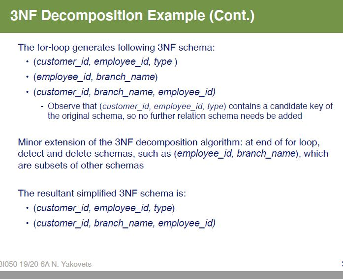 R in 3NF? If not, give a lossless and dependency preserving decom-