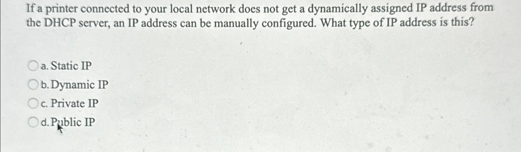  If a printer connected to your local network does not get