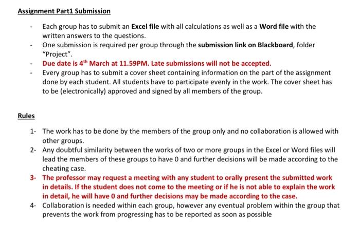 This is a Supply Chain Management and Operation course. Assignment Part1 Submission