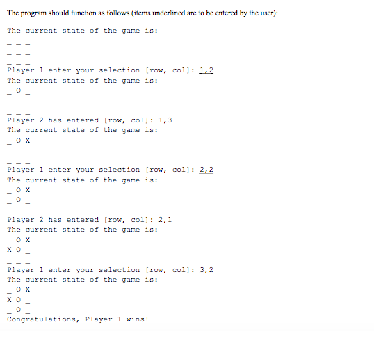 implements the game of Tic-Tac-Toe where you can play against the computer.