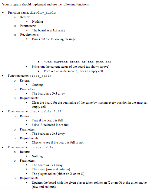 Player1 will be the user and player 2 will be the computer.