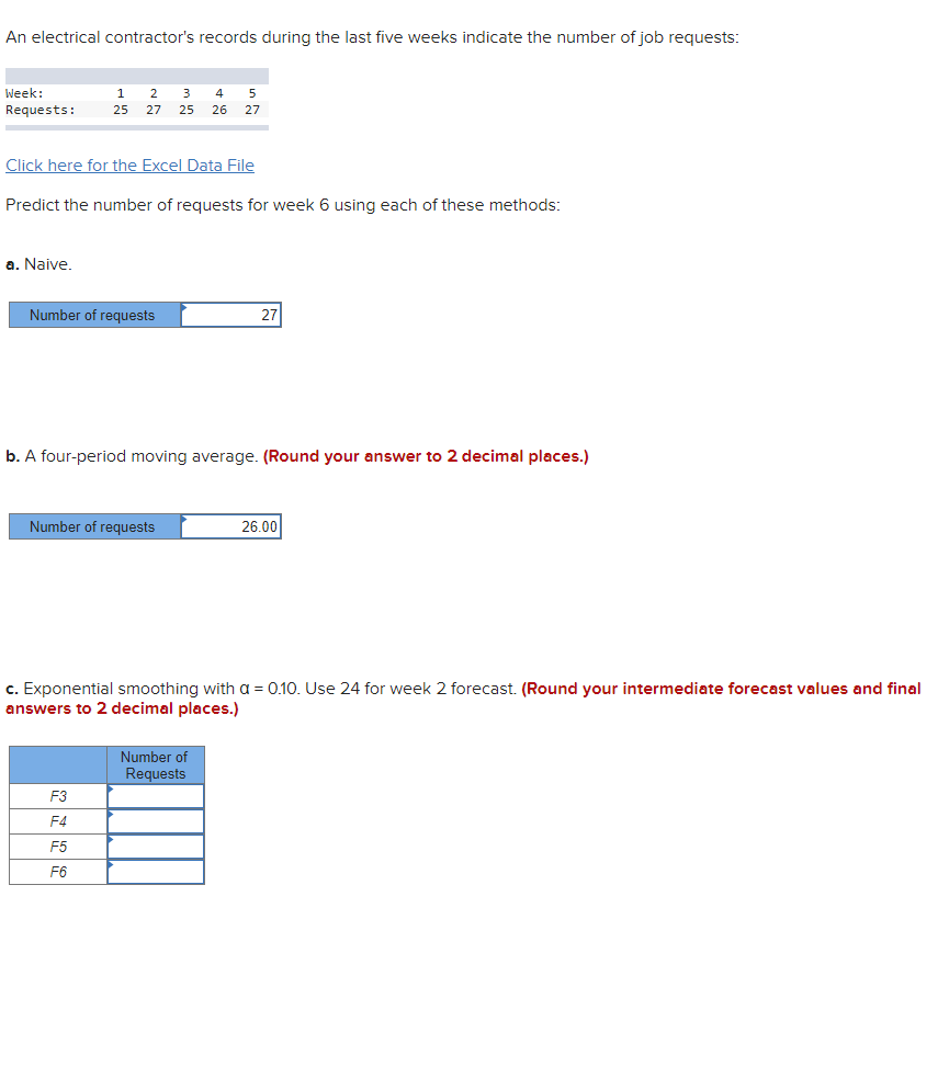 Please include answers for A, B, and C An electrical contractor's records