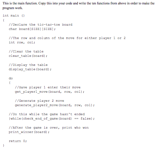 three in a row (a player has won) or the table is