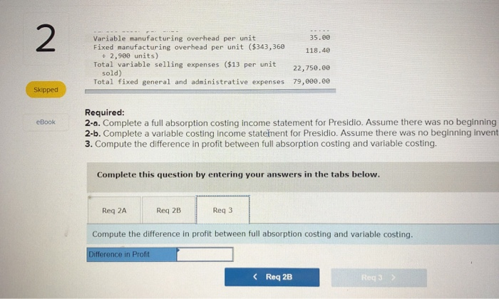 680.00 Direct materials per unit 55.00 Direct labor per unit 85.00 Variable