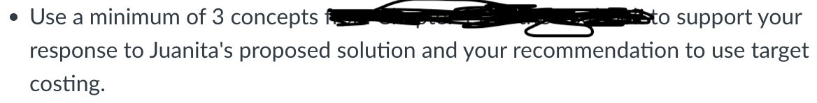 Sunk costs, Target costing, Theory of constraints (TOC), Total cost method, Variable