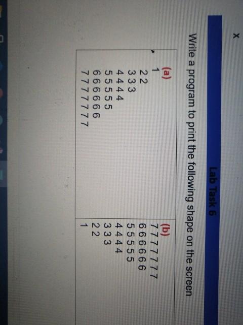 Write a c++ program Lab Task 6 Write a program to