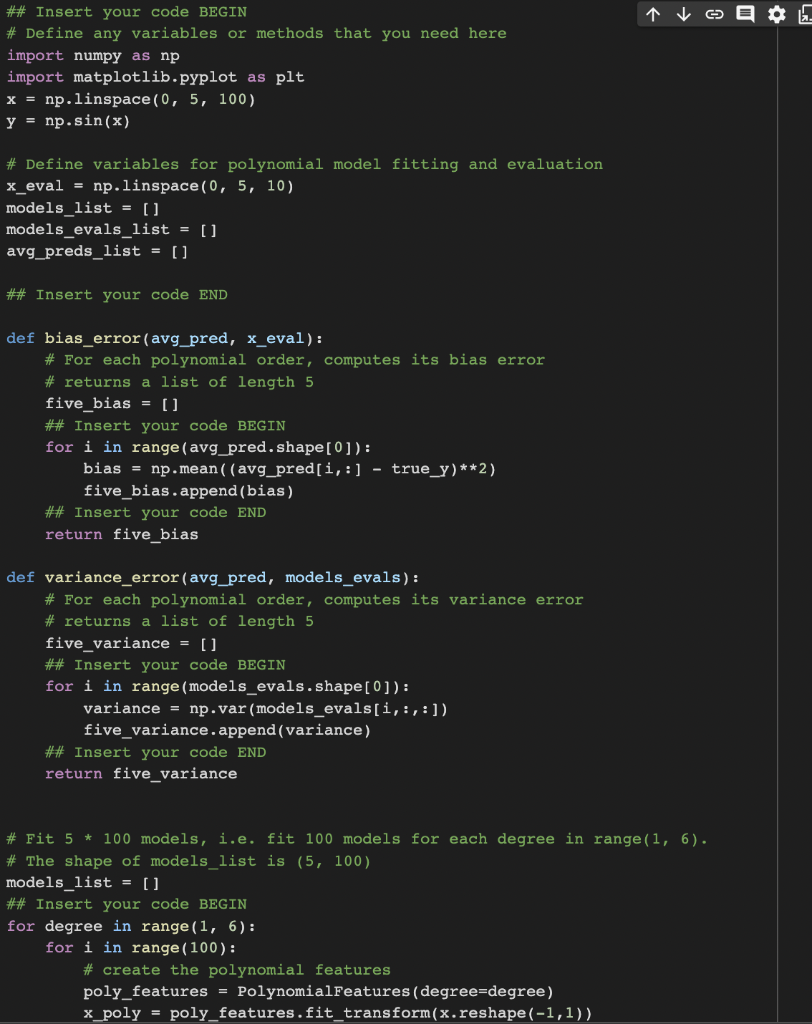 Getting error in code ## Insert your code BEGIN # Define any