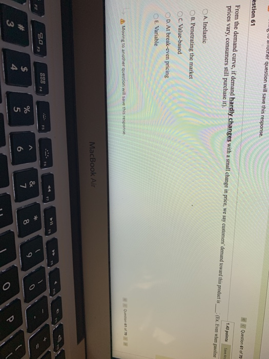 will save this response. MacBook Air FB #7 : F6 9 6