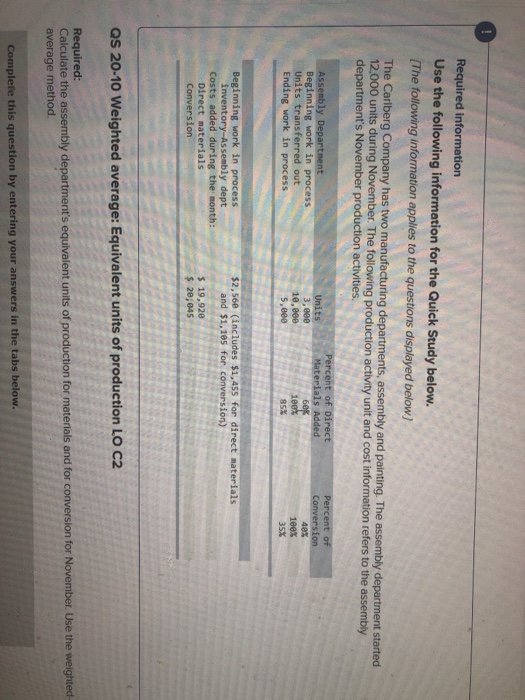  Use the following information for the Quick Study below. 12,000 units