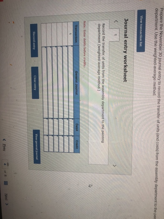 Qs 20-10 Weighted average: Equivalent units of production LO C2 method. t